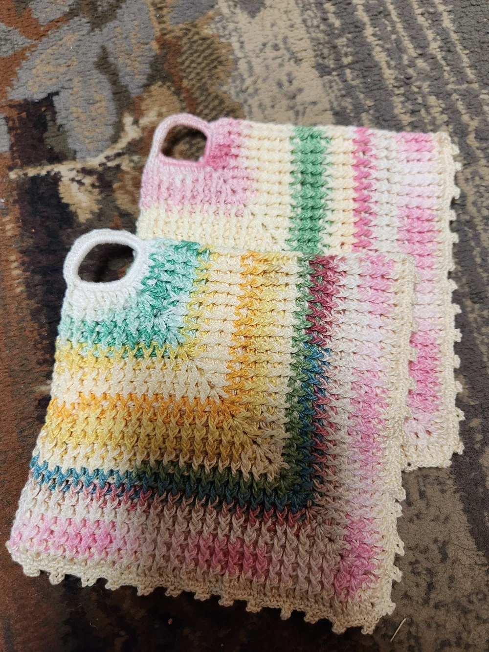Handmade Multicolor Crochet Hot Pad